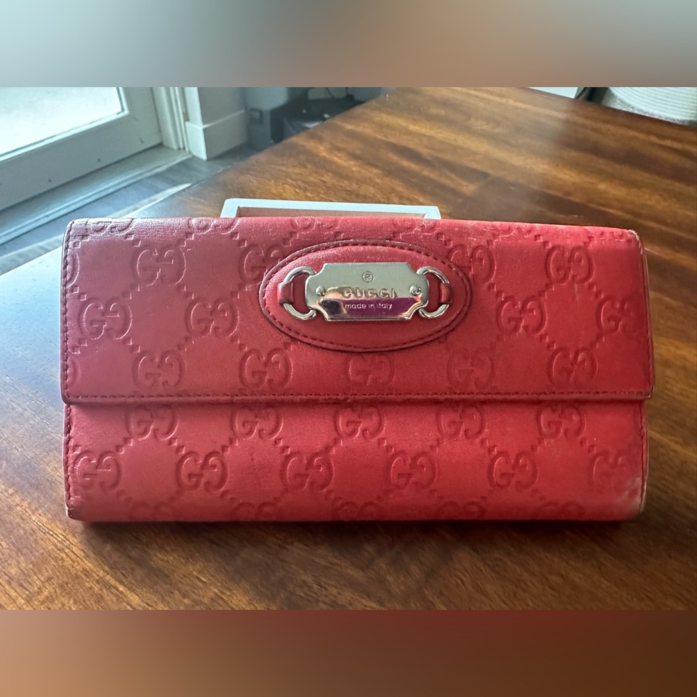 Red Guccissima Continental Wallet